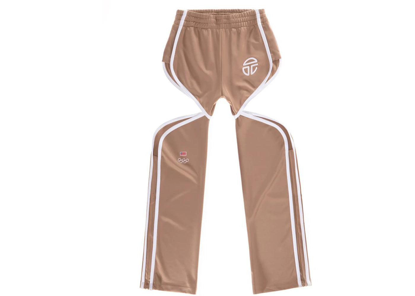 Telfar Liberia Thigh-hole Track Pant Sand