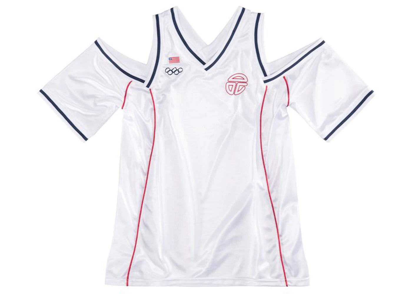 Telfar Liberia Triple V-neck Jersey White