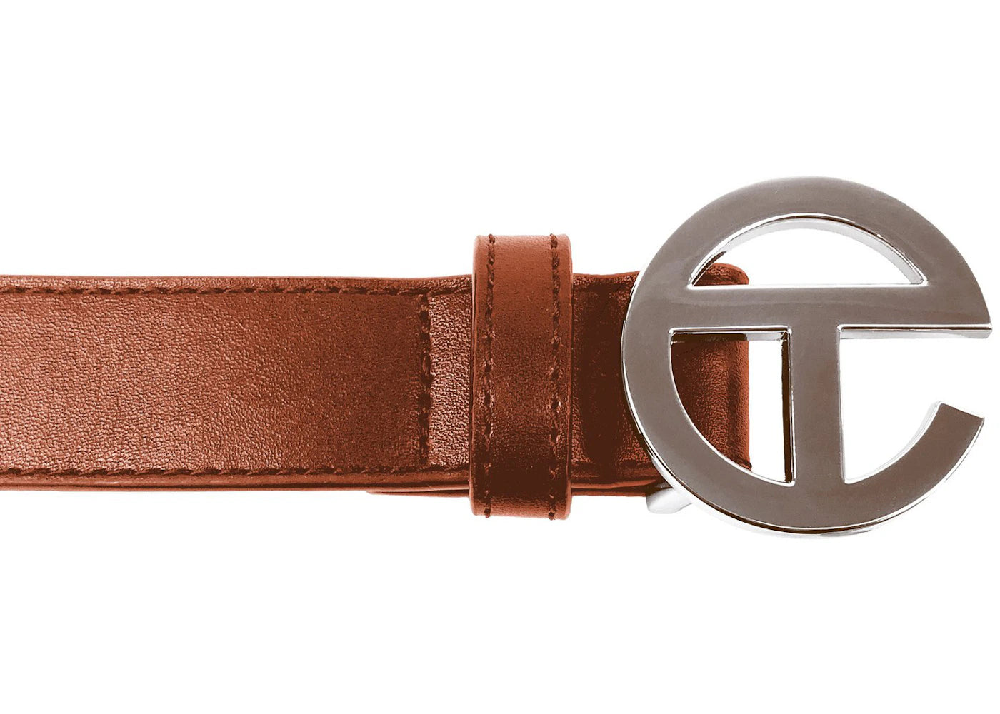 Telfar Logo Belt Tan