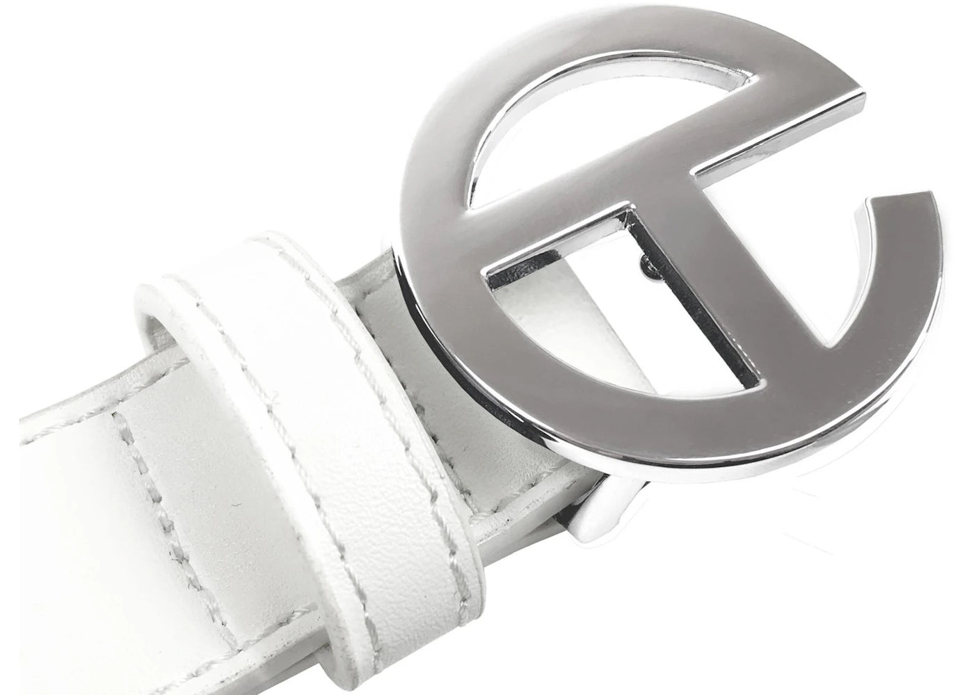 Telfar Logo Belt White