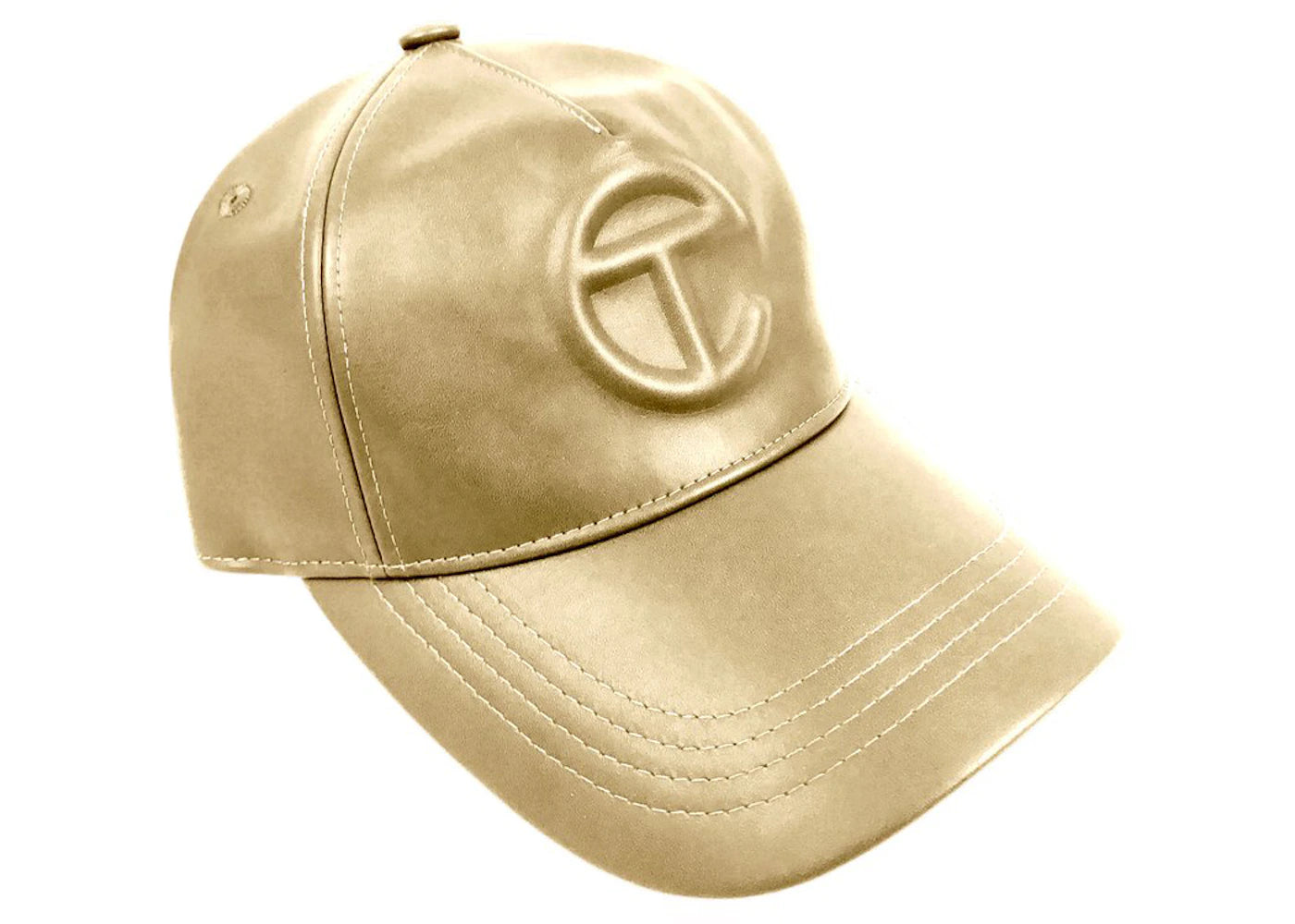 Telfar Logo Embossed Hat Gold