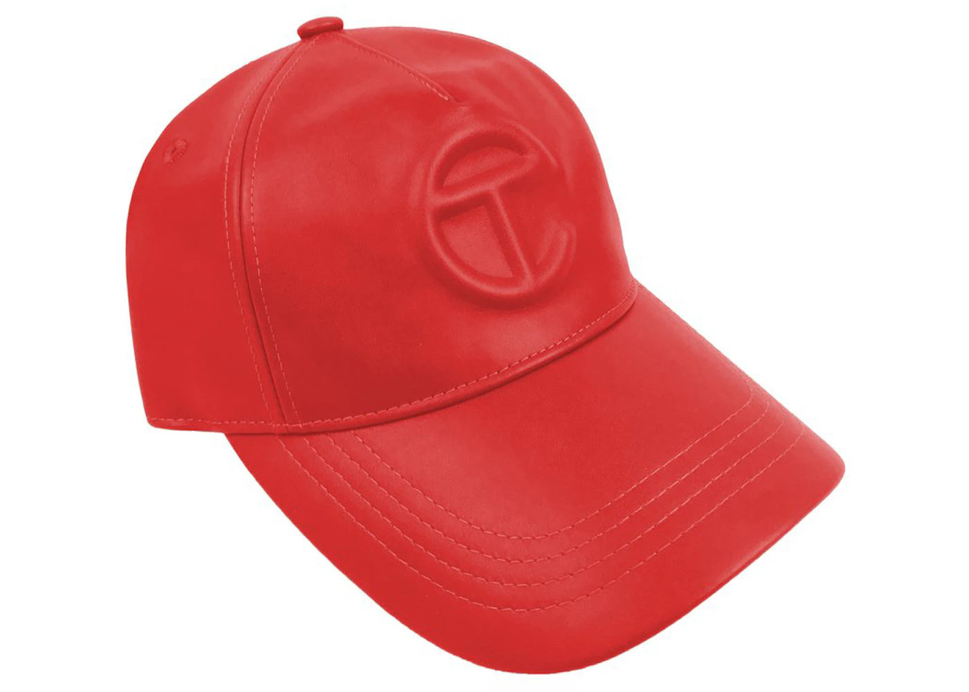 Telfar Logo Embossed Hat Red