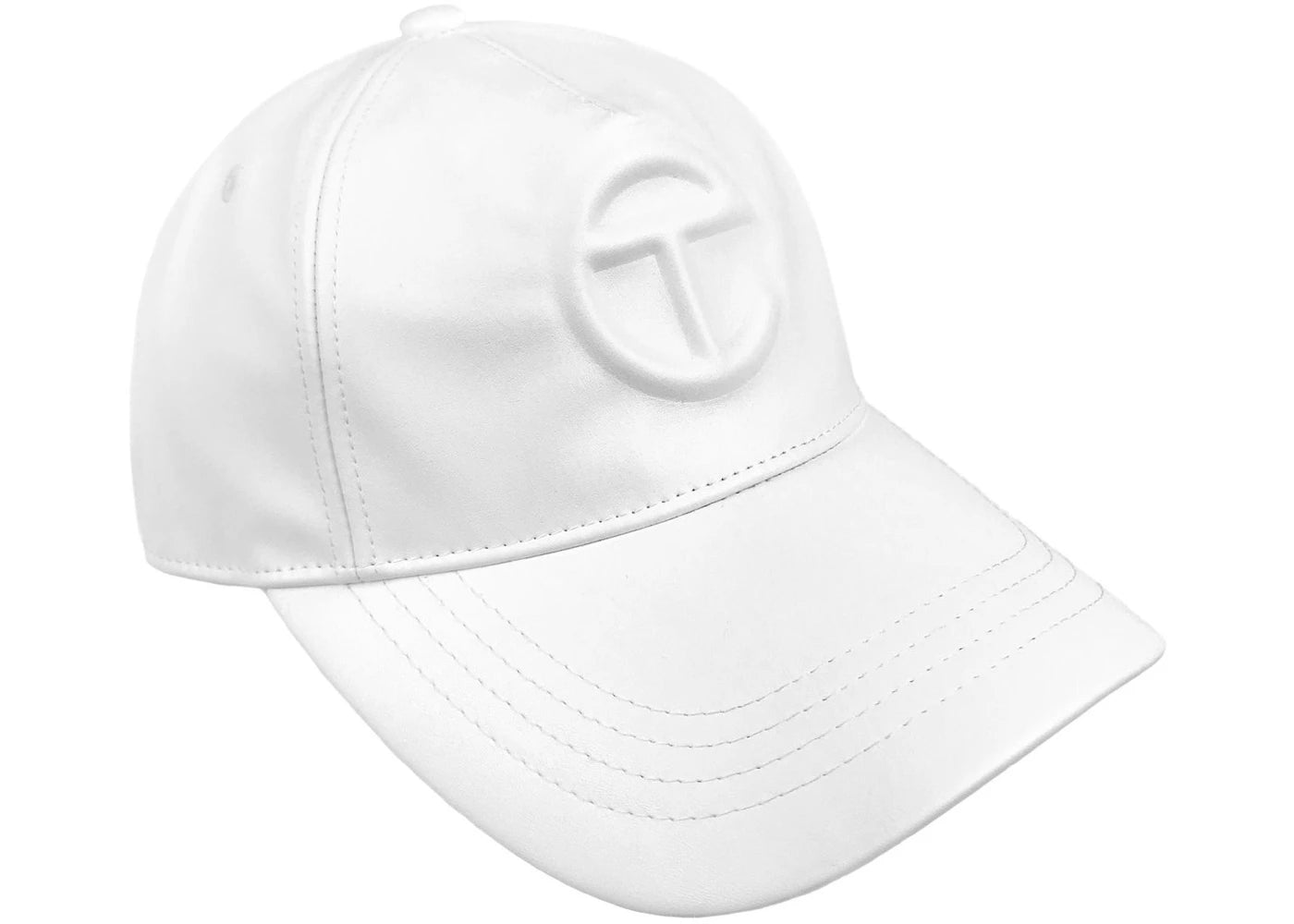 Telfar Logo Embossed Hat White