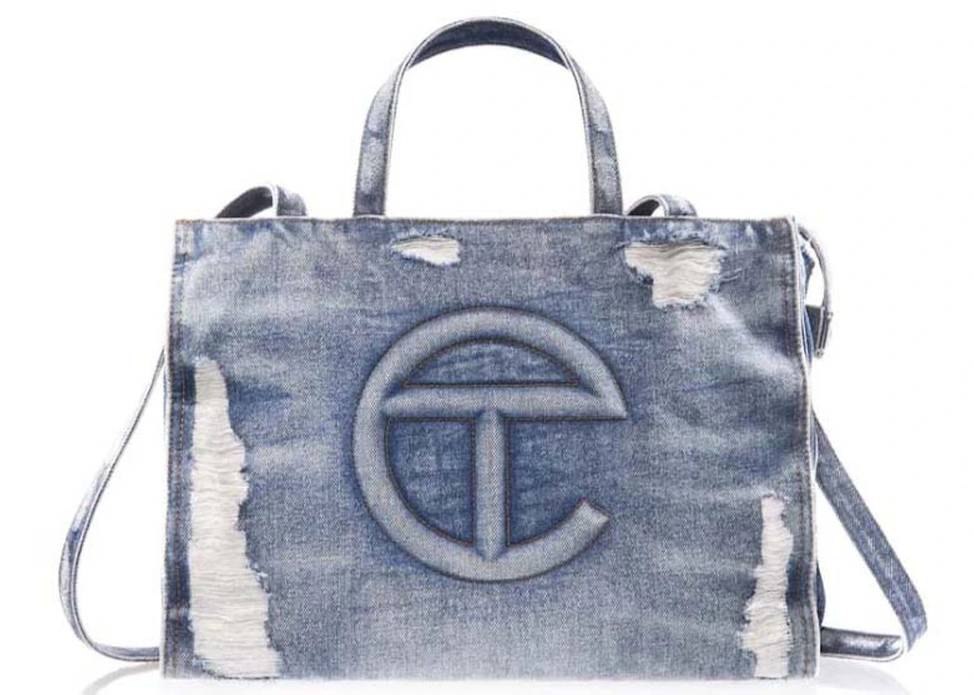 Telfar Medium Shopping Bag Distressed Blue