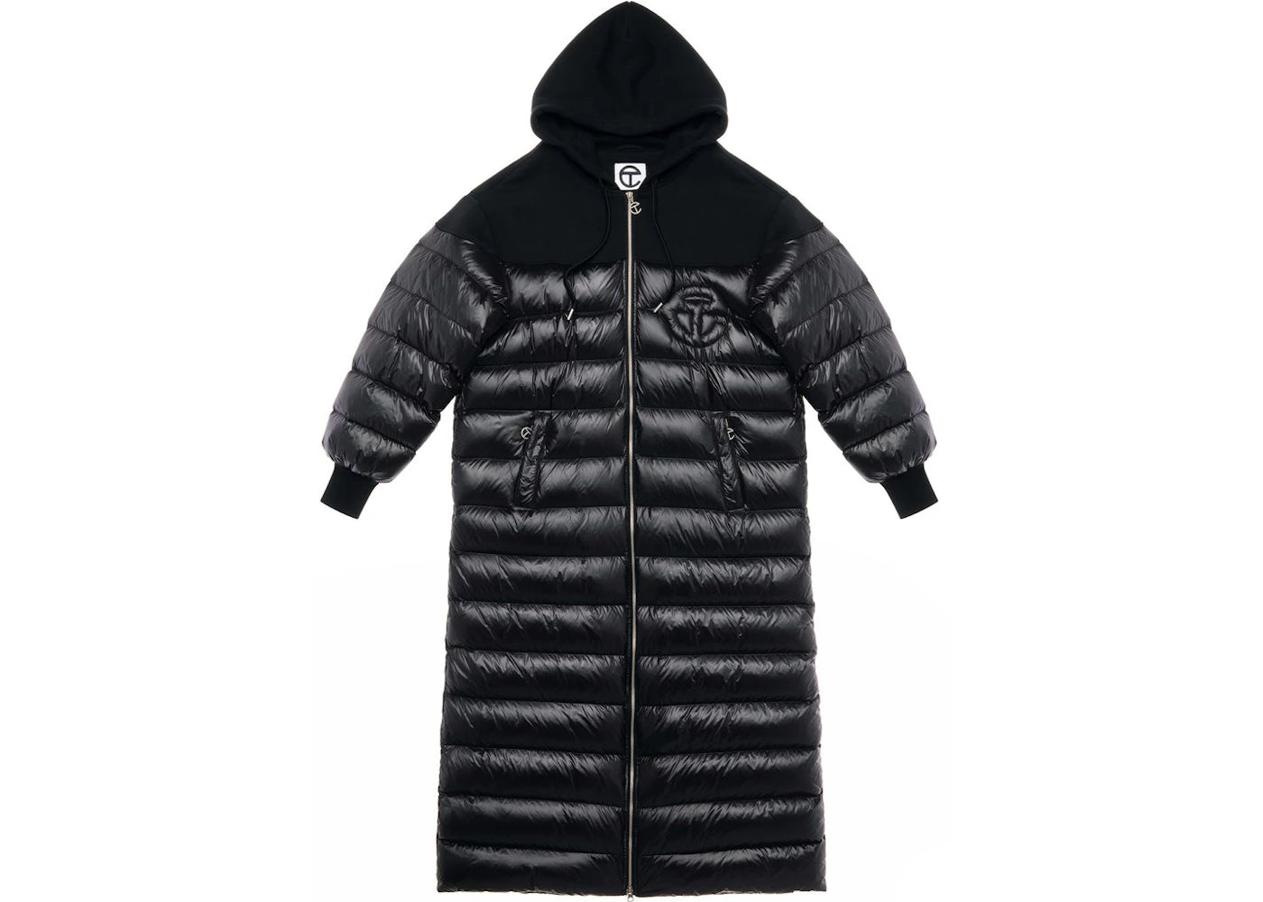 Telfar Puff Hoodie Coat Black