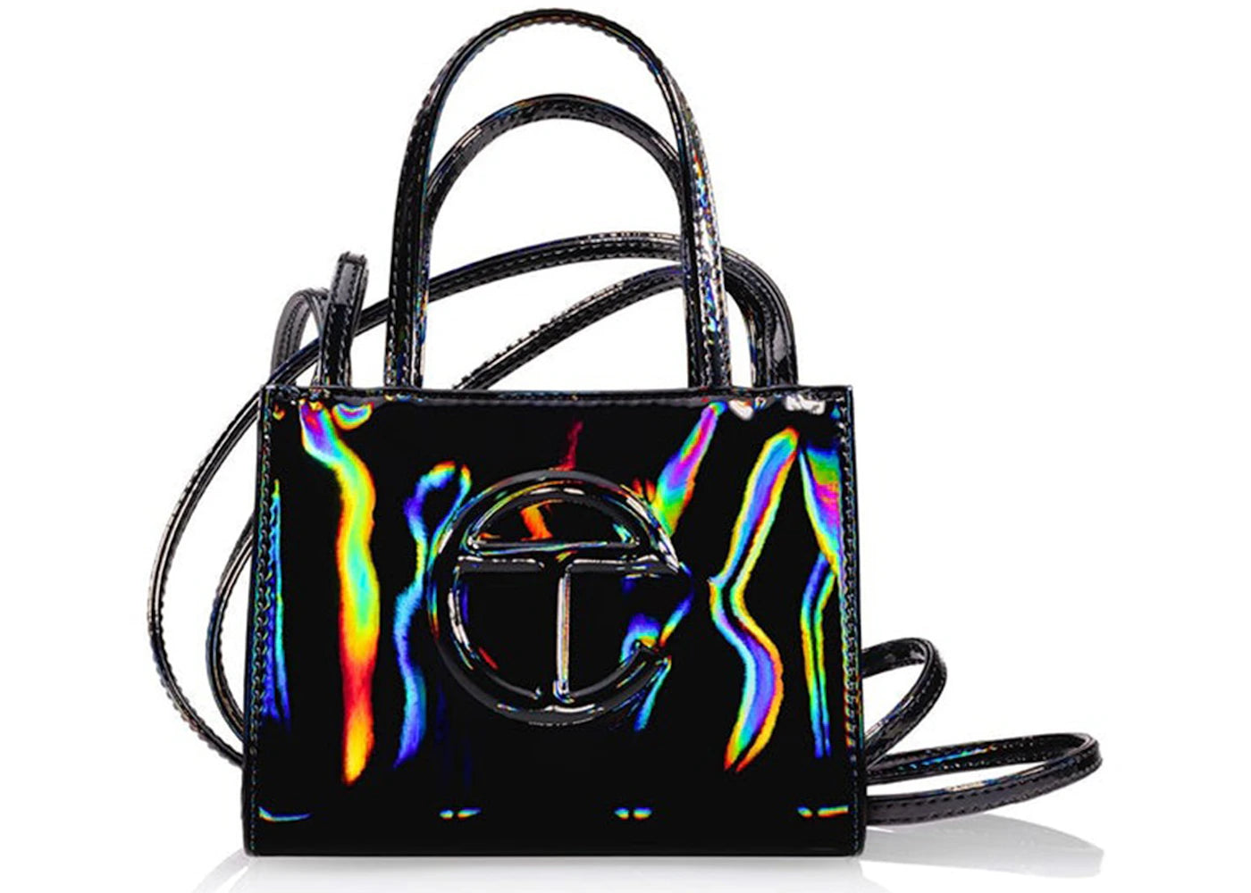 Telfar Small Shopping Bag Black Rainbow