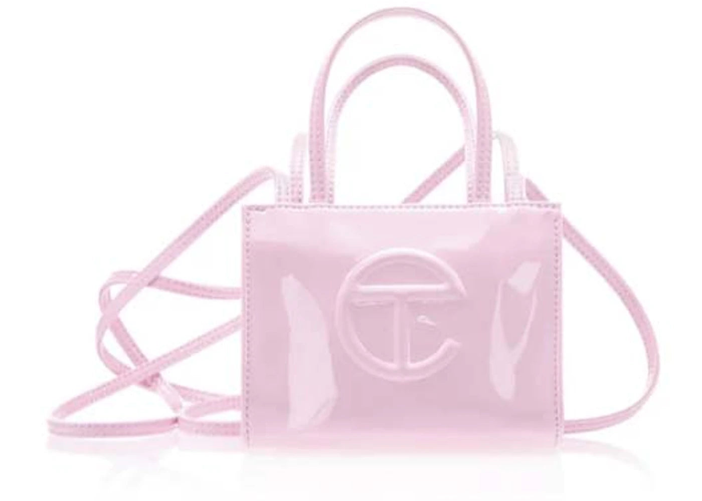 Telfar Small Shopping Bag Bubblegum Patent