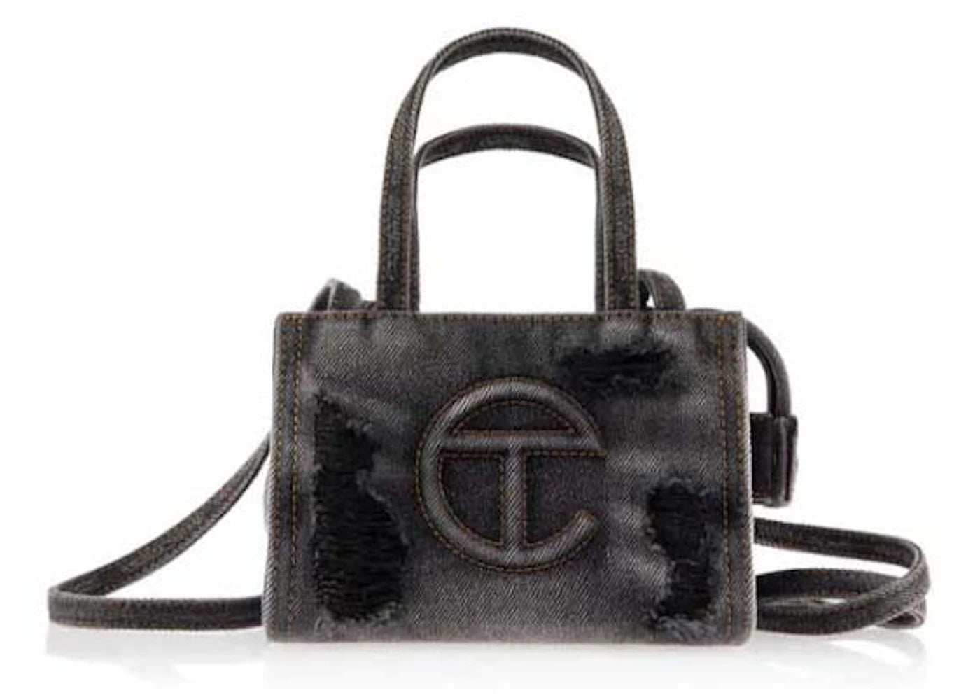 Telfar Small Shopping Bag Distressed Black