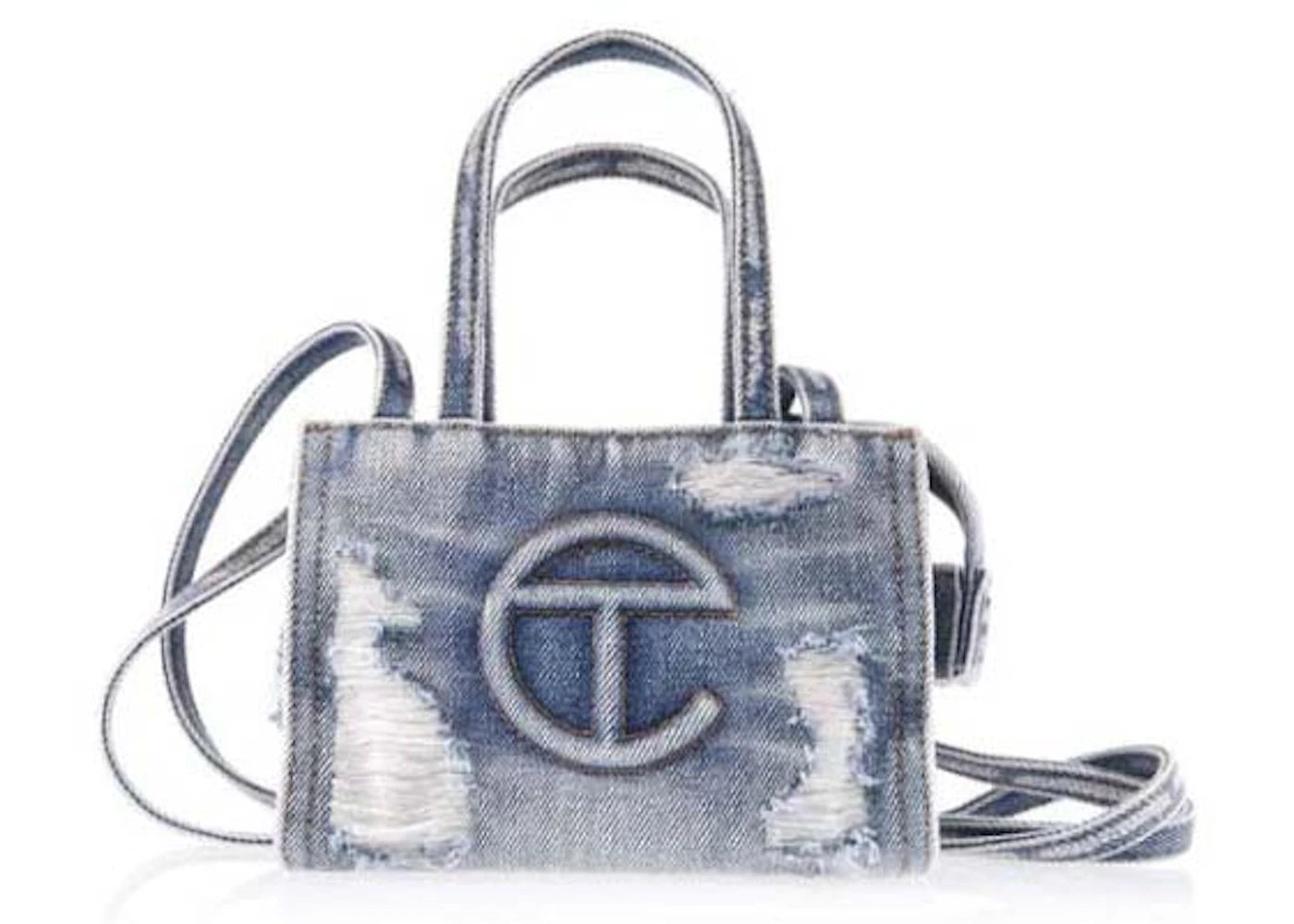 Telfar Small Shopping Bag Distressed Blue