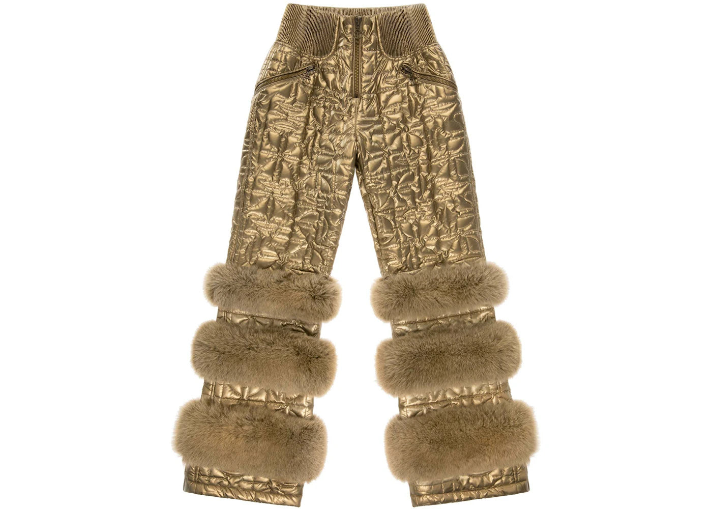 Telfar x Moose Knuckles Quilted Bomber Pants Gold/Fox