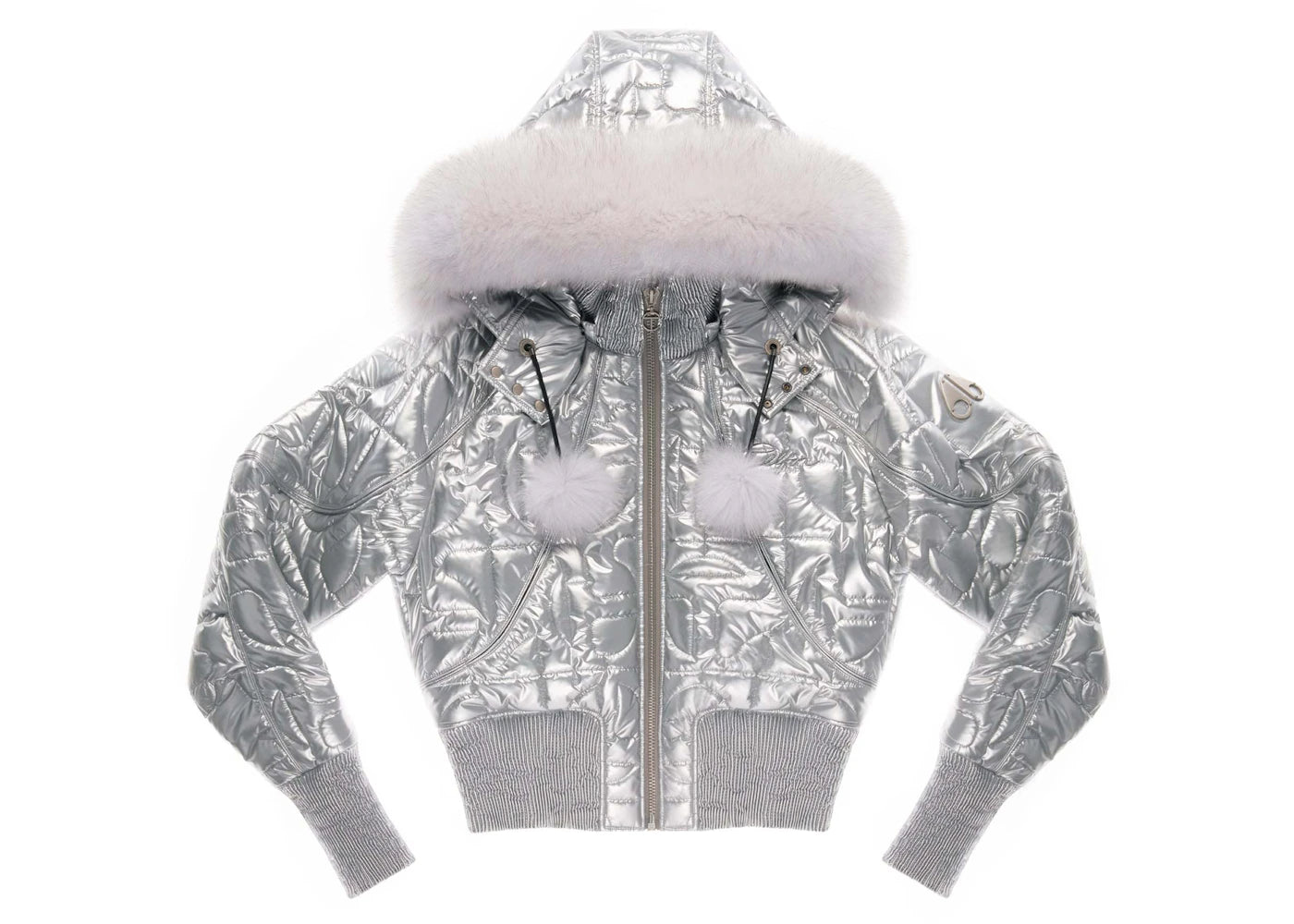 Telfar x Moose Knuckles Quilted Bomber Silver/Fox