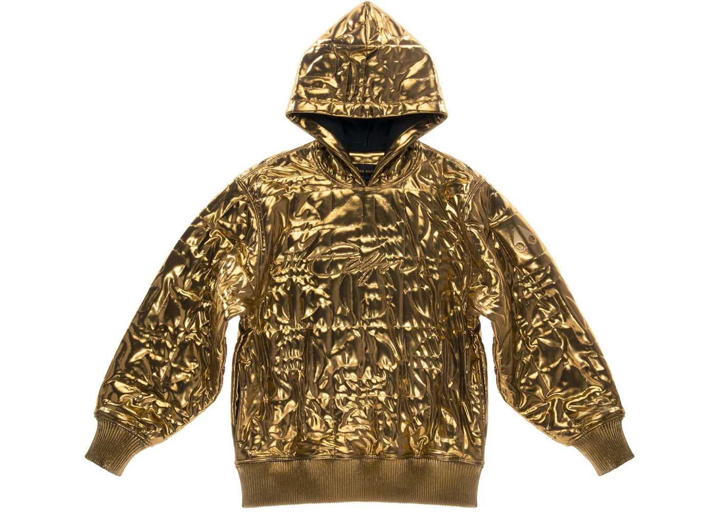 Telfar x Moose Knuckles Quilted Hoodie Gold