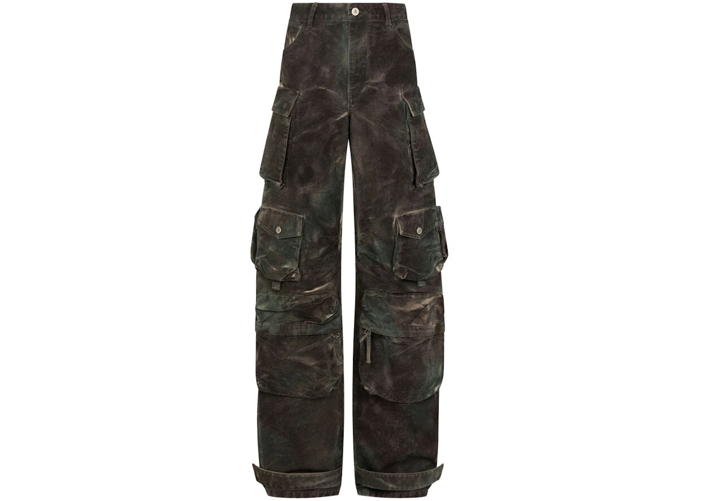 The Attico Fern Pants Green Camouflage