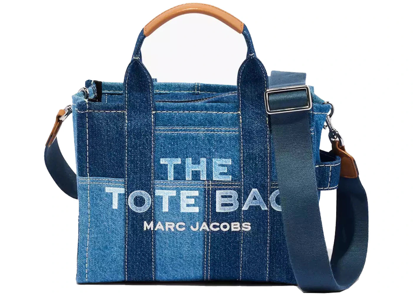 Marc Jacobs The Denim Tote Bag Small Blue Denim