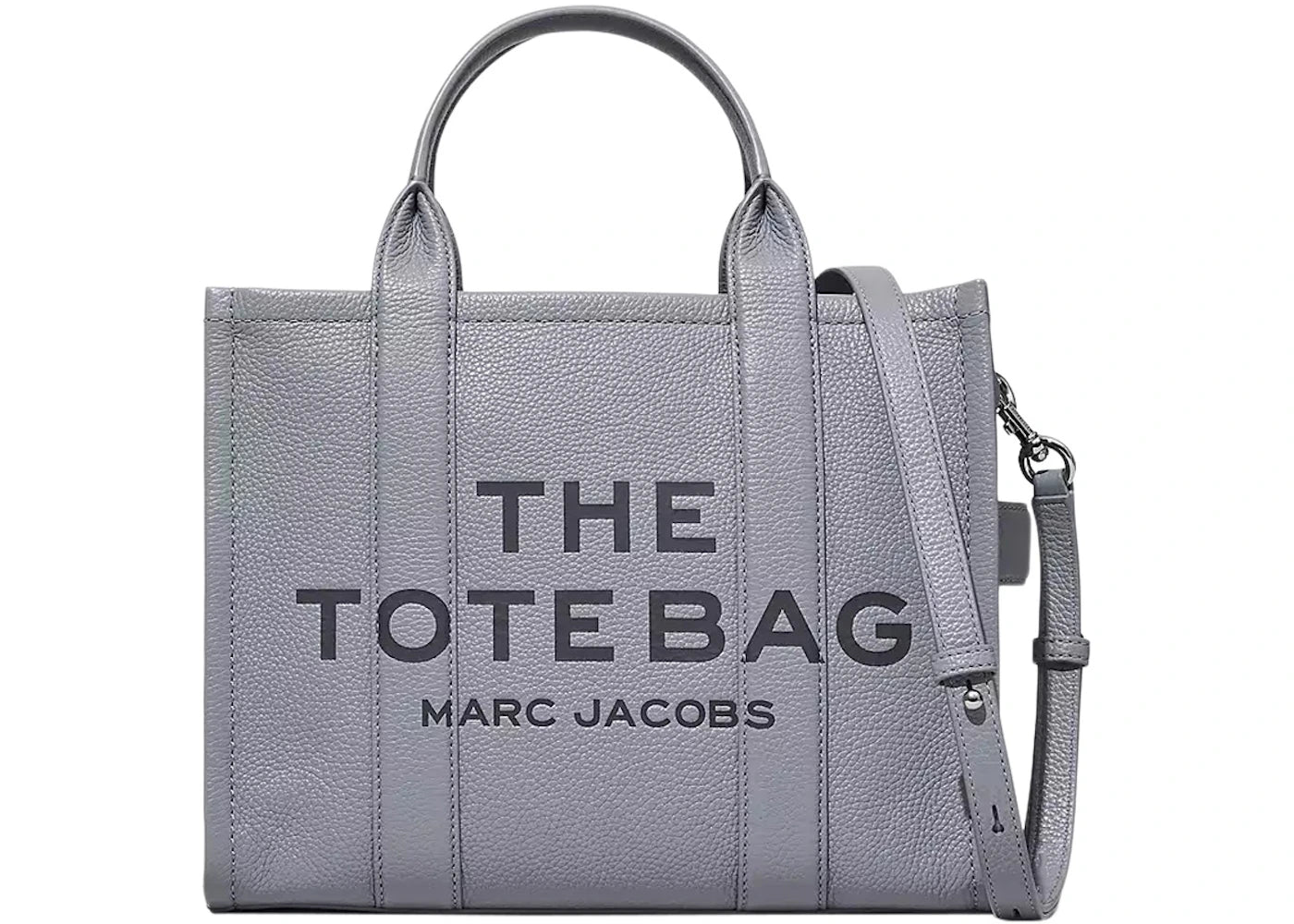 Marc Jacobs The Leather Medium Tote Bag Wolf Grey