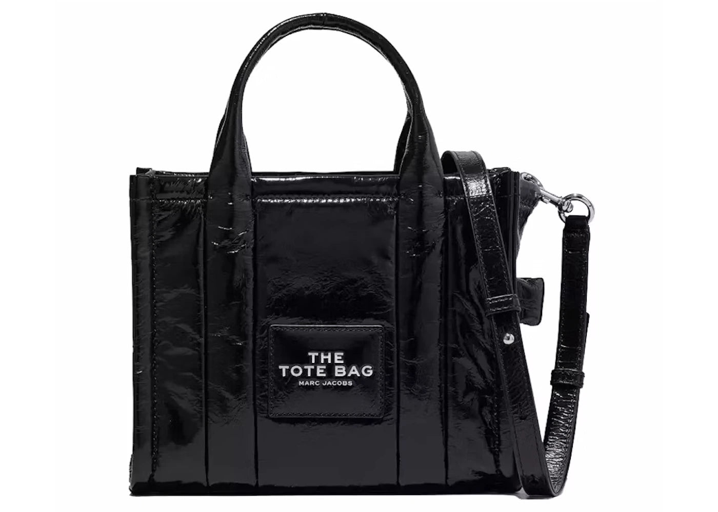 Marc Jacobs The Shiny Crinkle Small Tote Black