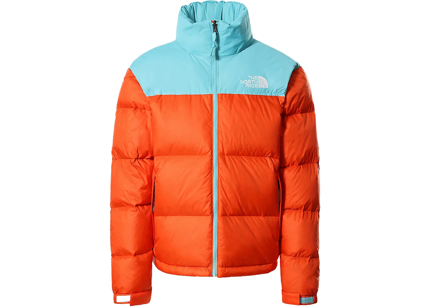 The North Face 1996 Retro Nuptse 700 Fill Packable Jacket Red Orange-Transantarctic Blue