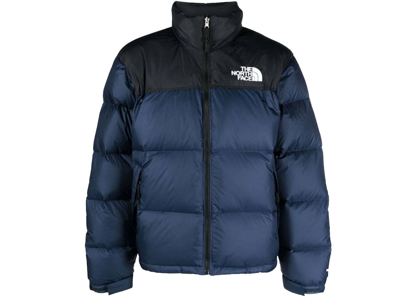 The North Face 1996 Retro Nuptse Logo-Print Padded Jacket Navy Blue/Black