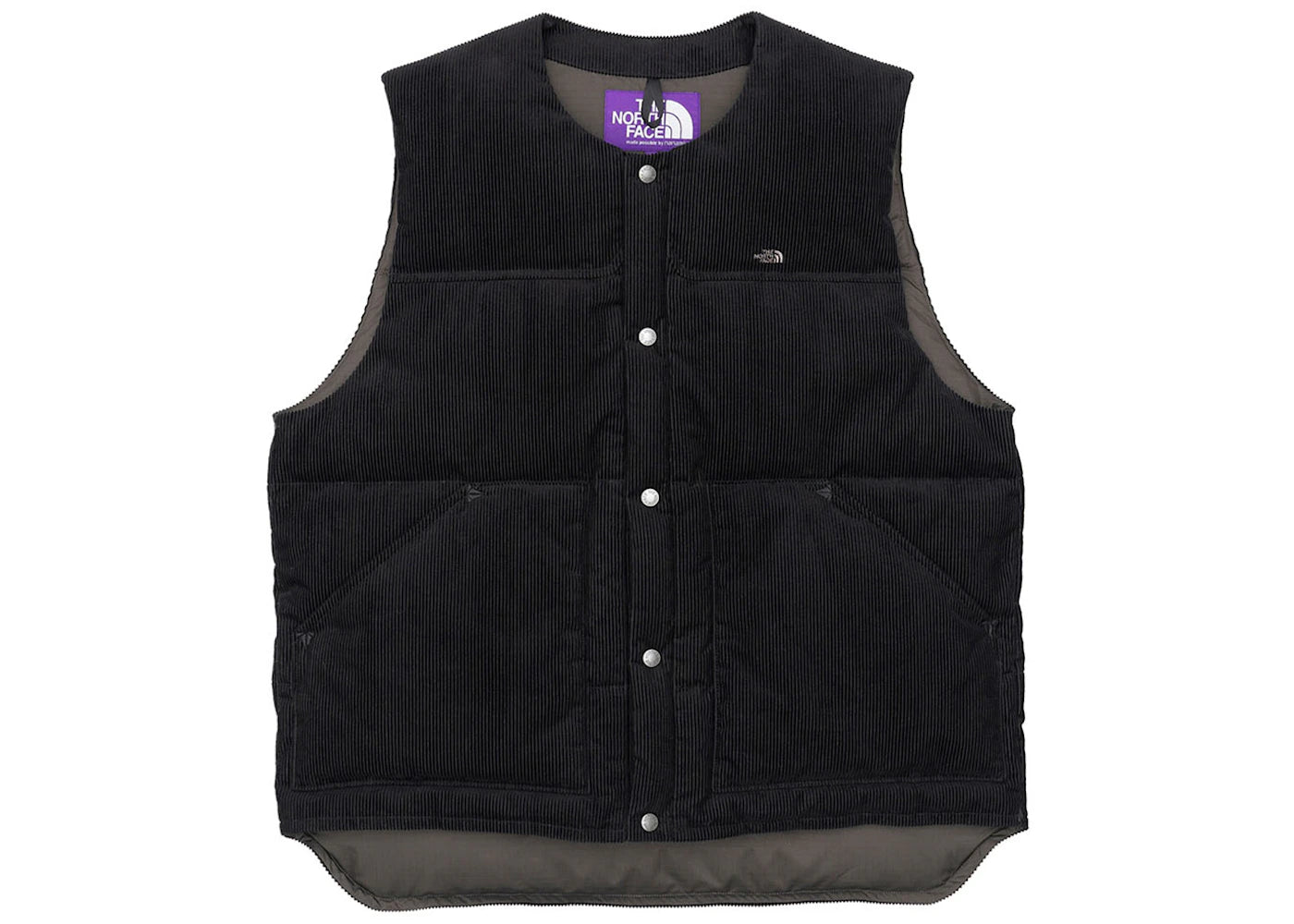 The North Face Purple Label Corduroy Down Vest Black