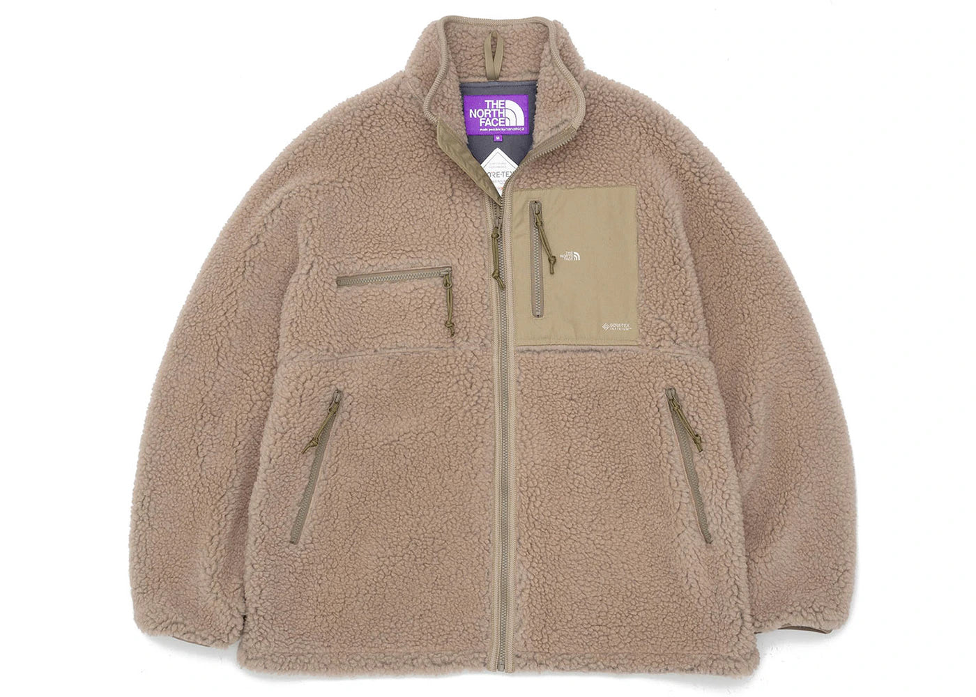 The North Face Purple Label Wool Boa Fleece Field Gore-Tex Infinium Jacket Beige