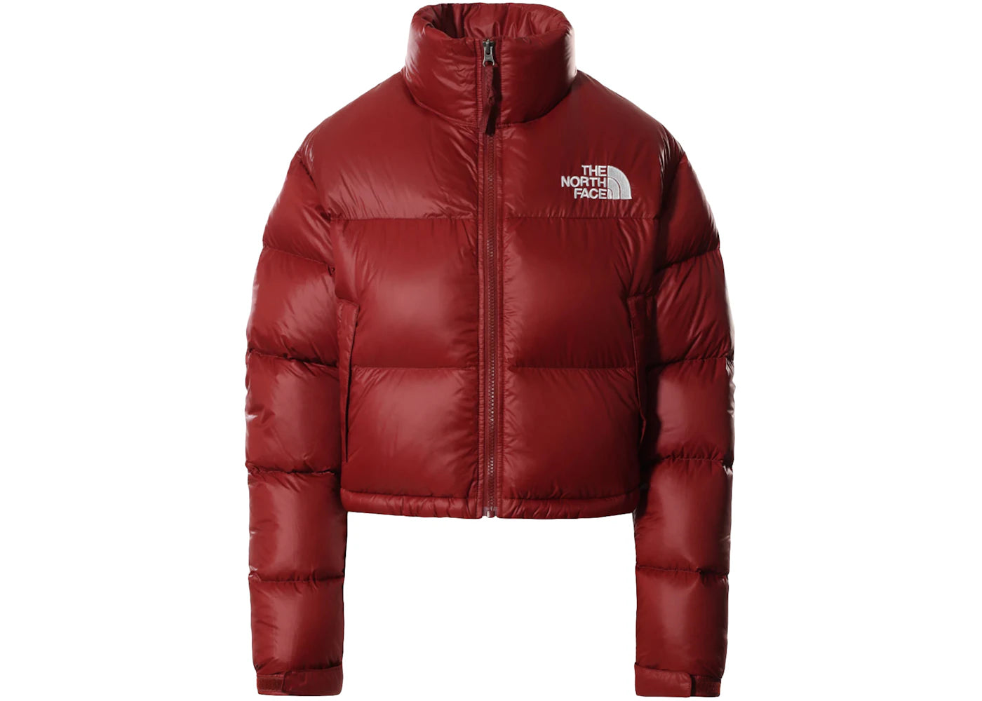 The North Face Womens Nuptse 700 Fill Short Jacket Brick House Red