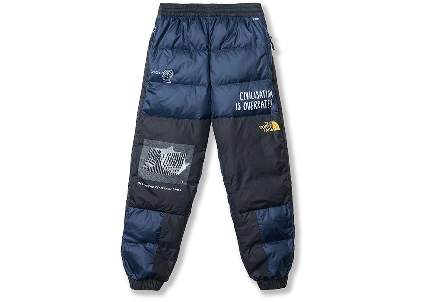 The North Face x Brain Dead Nuptse Sweatpants Navy/Black