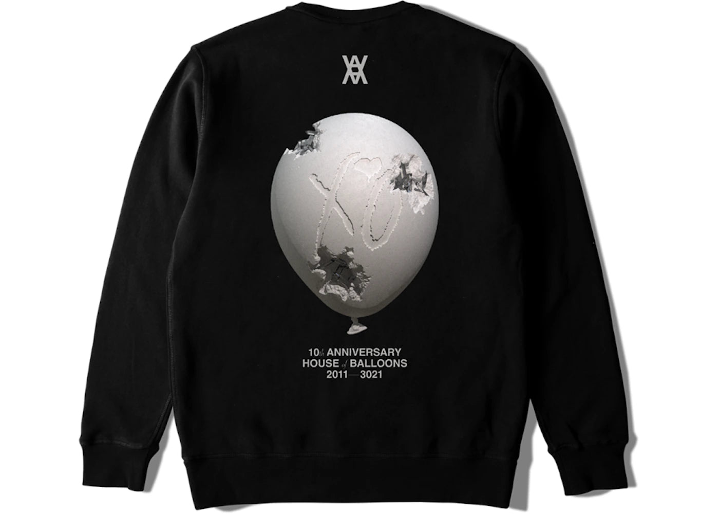 The Weeknd x Daniel Arsham House Of Balloons Eroded Balloon Crewneck Sweater Black