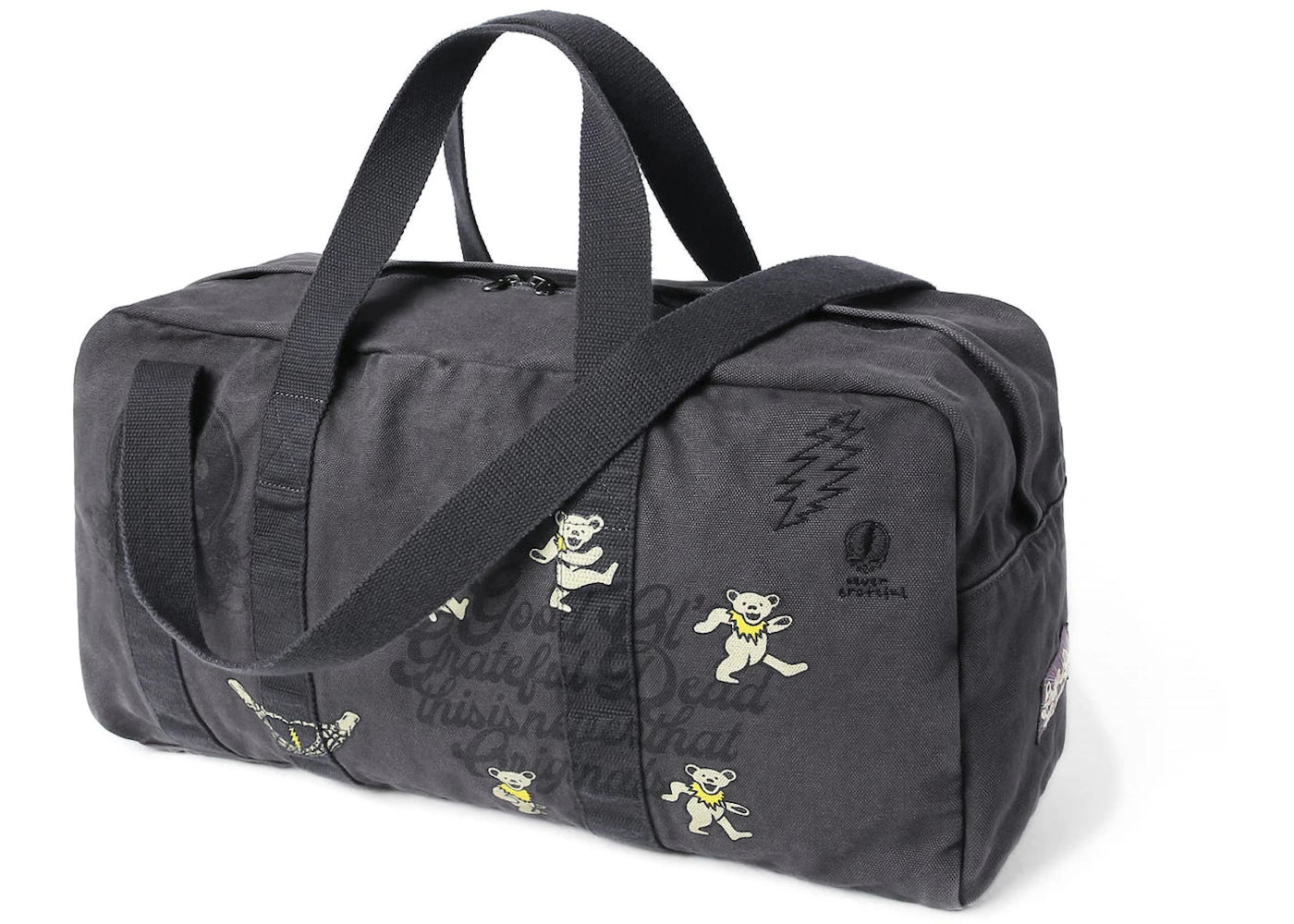 Thisisneverthat x Greatful Dead Iconography Duffle Bag Charcoal