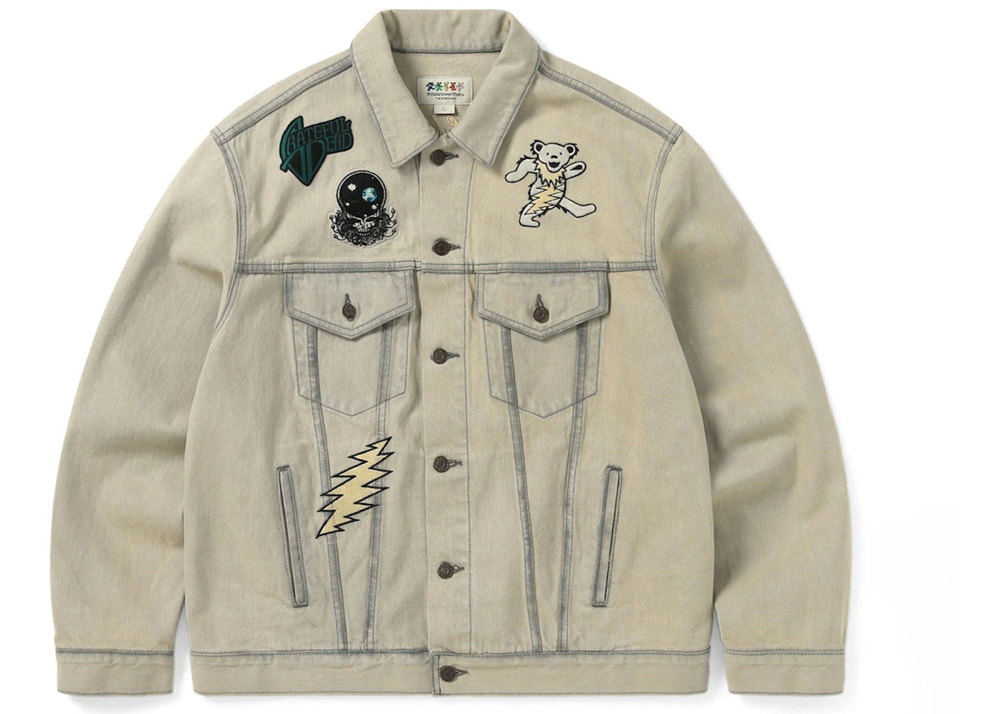 Thisisneverthat x Greatful Dead Lightning Trucker Jacket Tint