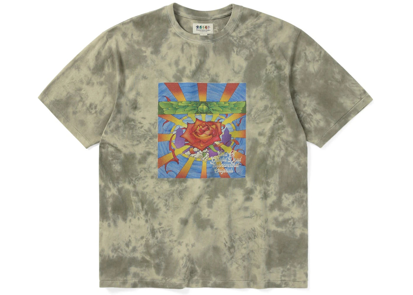 Thisisneverthat x Greatful Dead Rose Tee Moss Grey