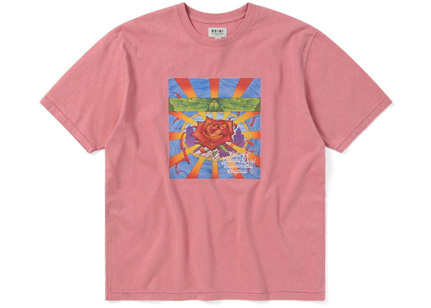 Thisisneverthat x Greatful Dead Rose Tee Pink