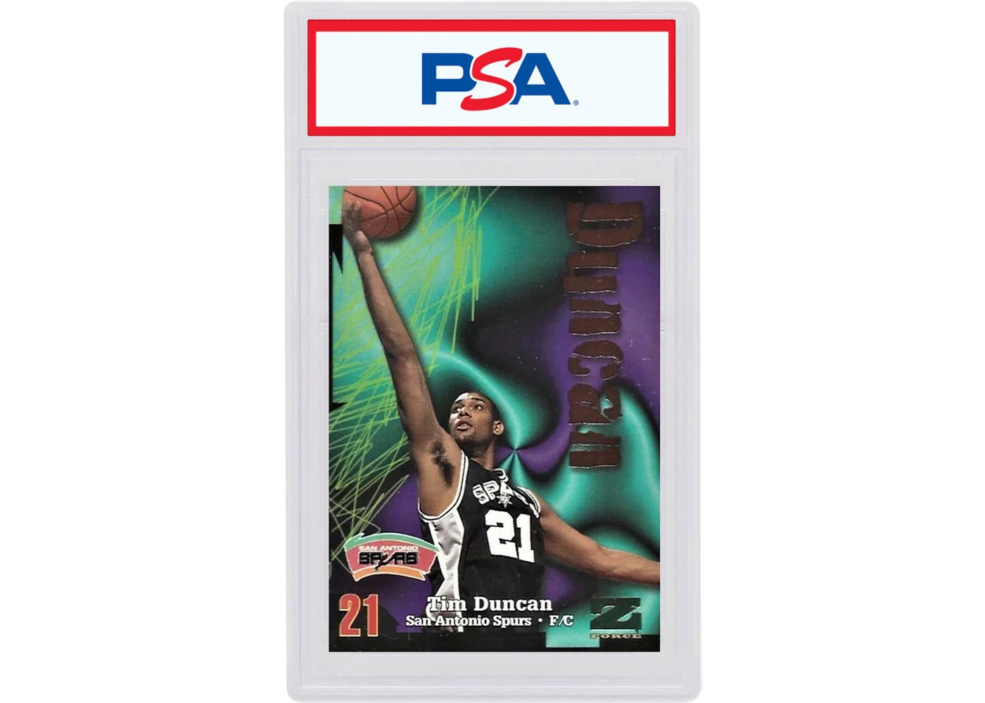 Tim Duncan 1997 Skybox Z-Force Rookie #111 (PSA or BGS Graded)