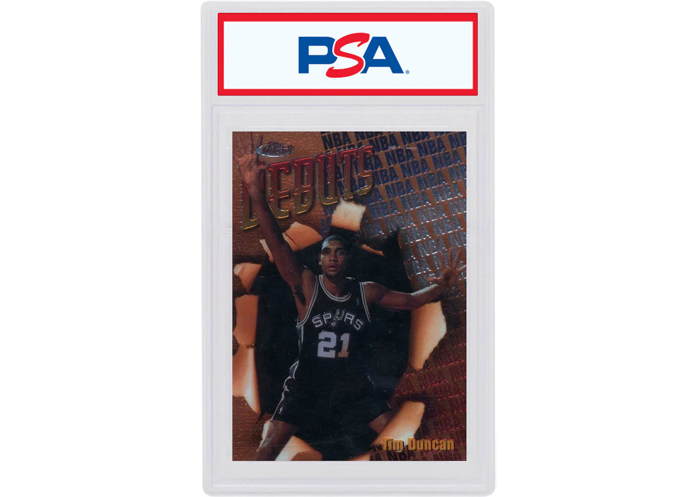 Tim Duncan 1997 Topps Finest Rookie #101 (PSA or BGS Graded)