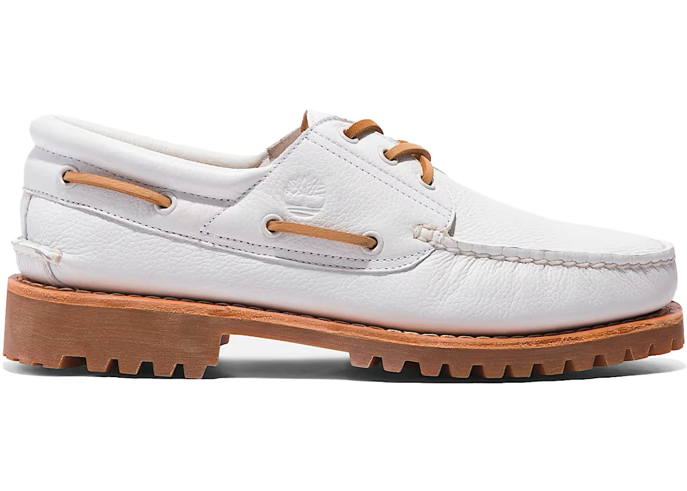 Timberland 3-Eye Lug Handsewn Boat Shoe White