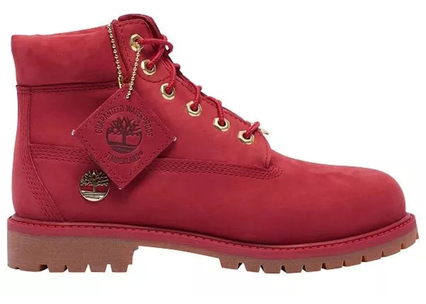 Timberland 6 Inch Premium Boot Dark Red Nubuck (PS)