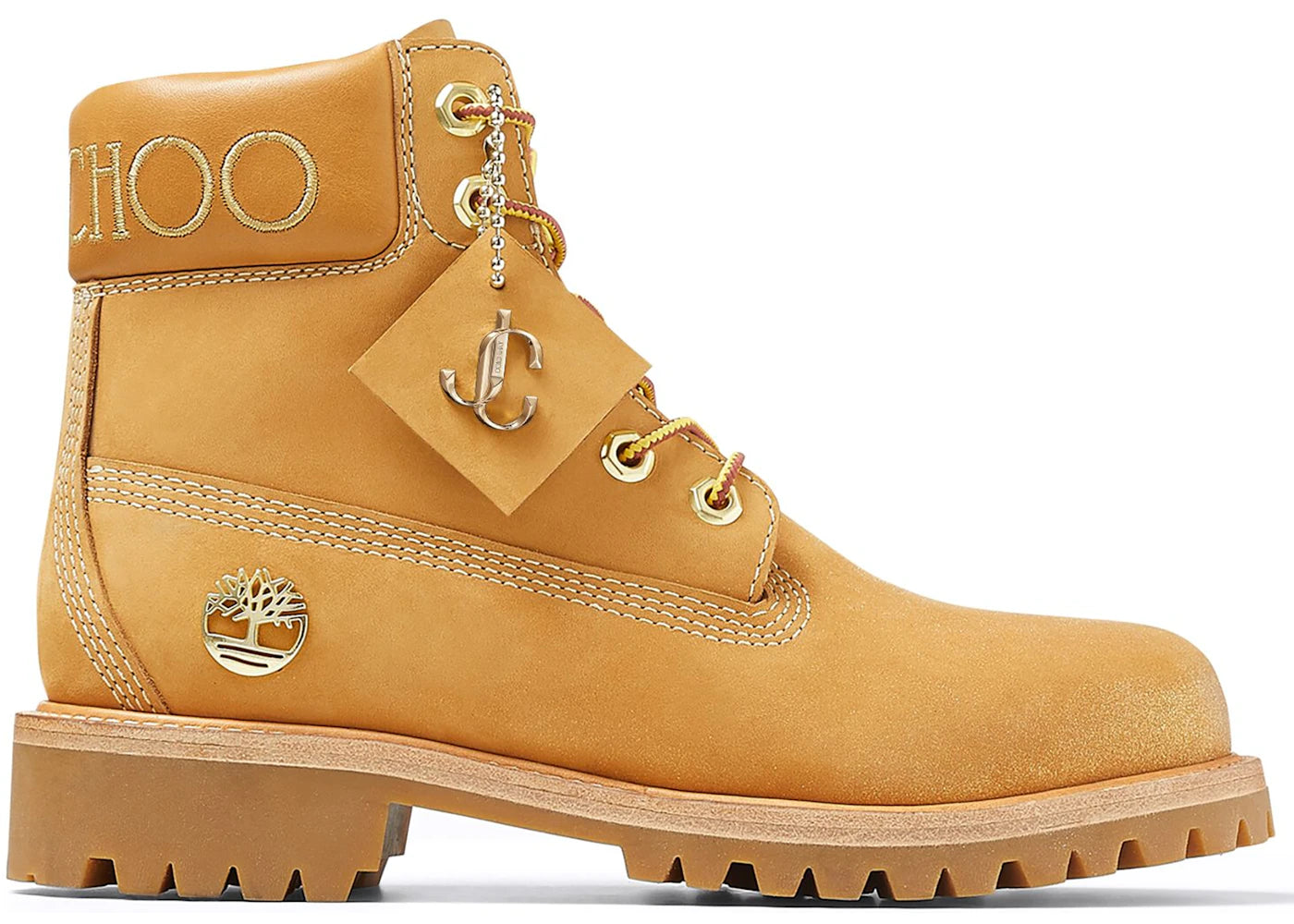 Timberland 6" Boot Jimmy Choo Premium Wheat Gold Glitter (Women's)