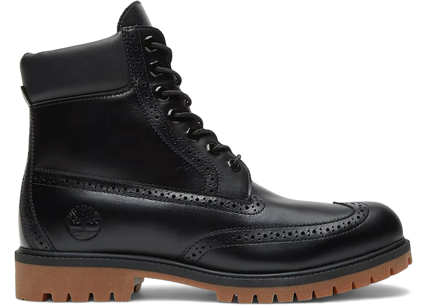 Timberland 6" Premium Brogue Boot Black Wingtip