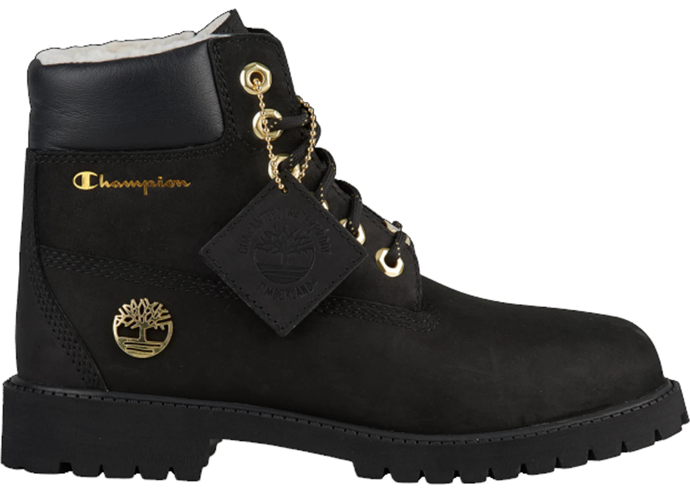 Timberland 6" Shearling Boot Champion Black (GS)