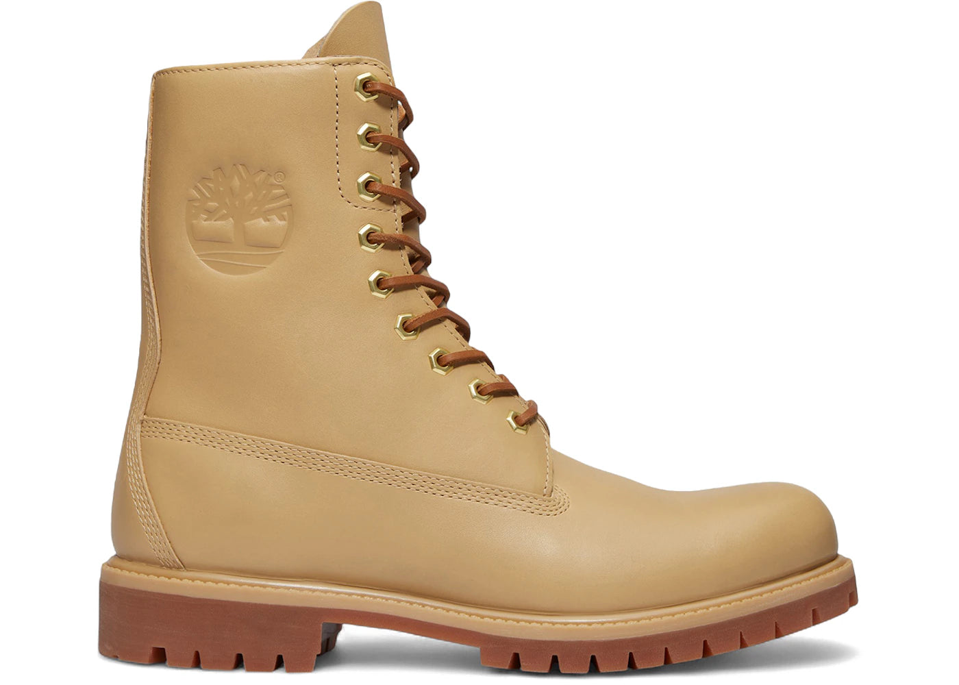 Timberland 8" Premium Waterproof Boot Founder's Collection Beige Full-Grain