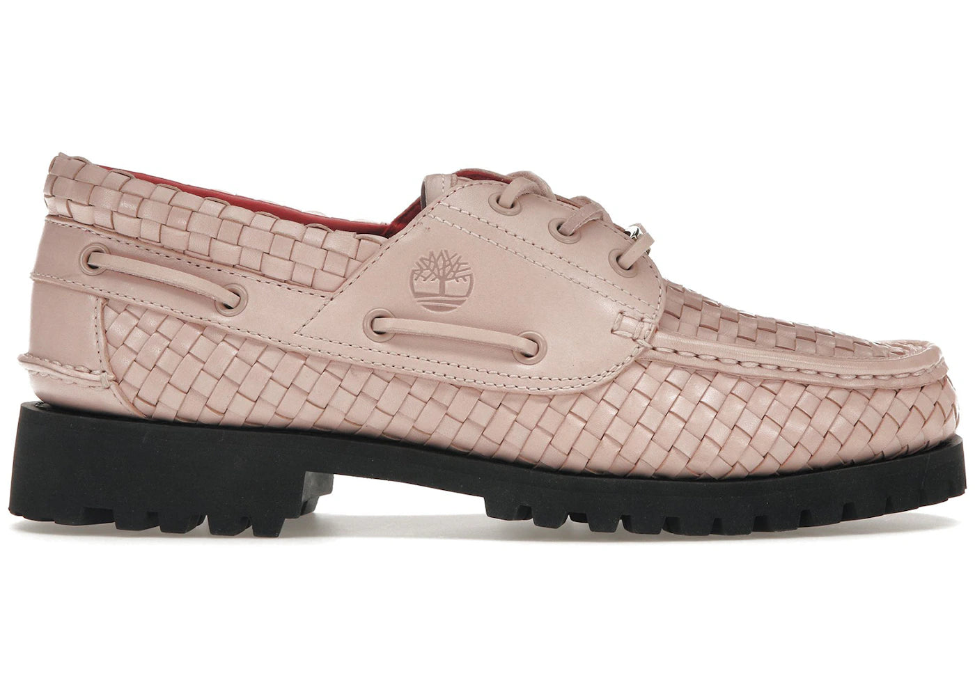 Timberland Woven Leather 3-Eye Lug Supreme Pink