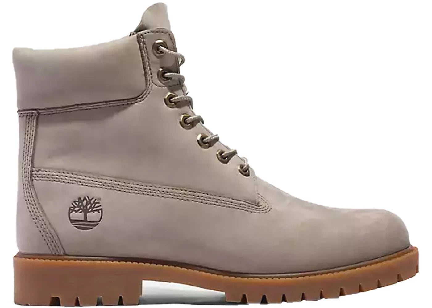 Timberland Heritage 6 Inch Lace Up Waterproof Light Taupe Nubuck