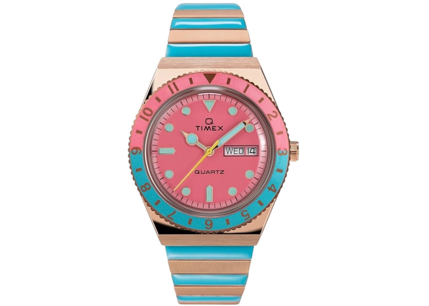 Timex Diver Inspired Q Malibu Gold-Tone Expansion TW2U81500
