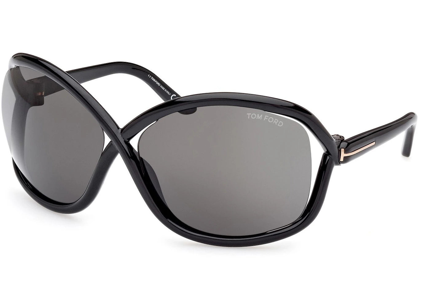 Tom Ford Bettina Butterfly Sunglasses Black/Gray (FT1068S-01A-68)