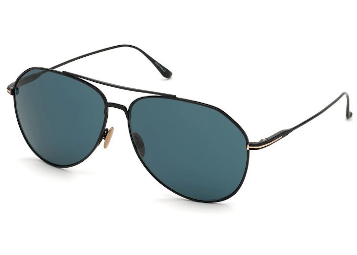 Tom Ford Cyrus Aviator Sunglasses Black/Blue (FT0747-01V-62)