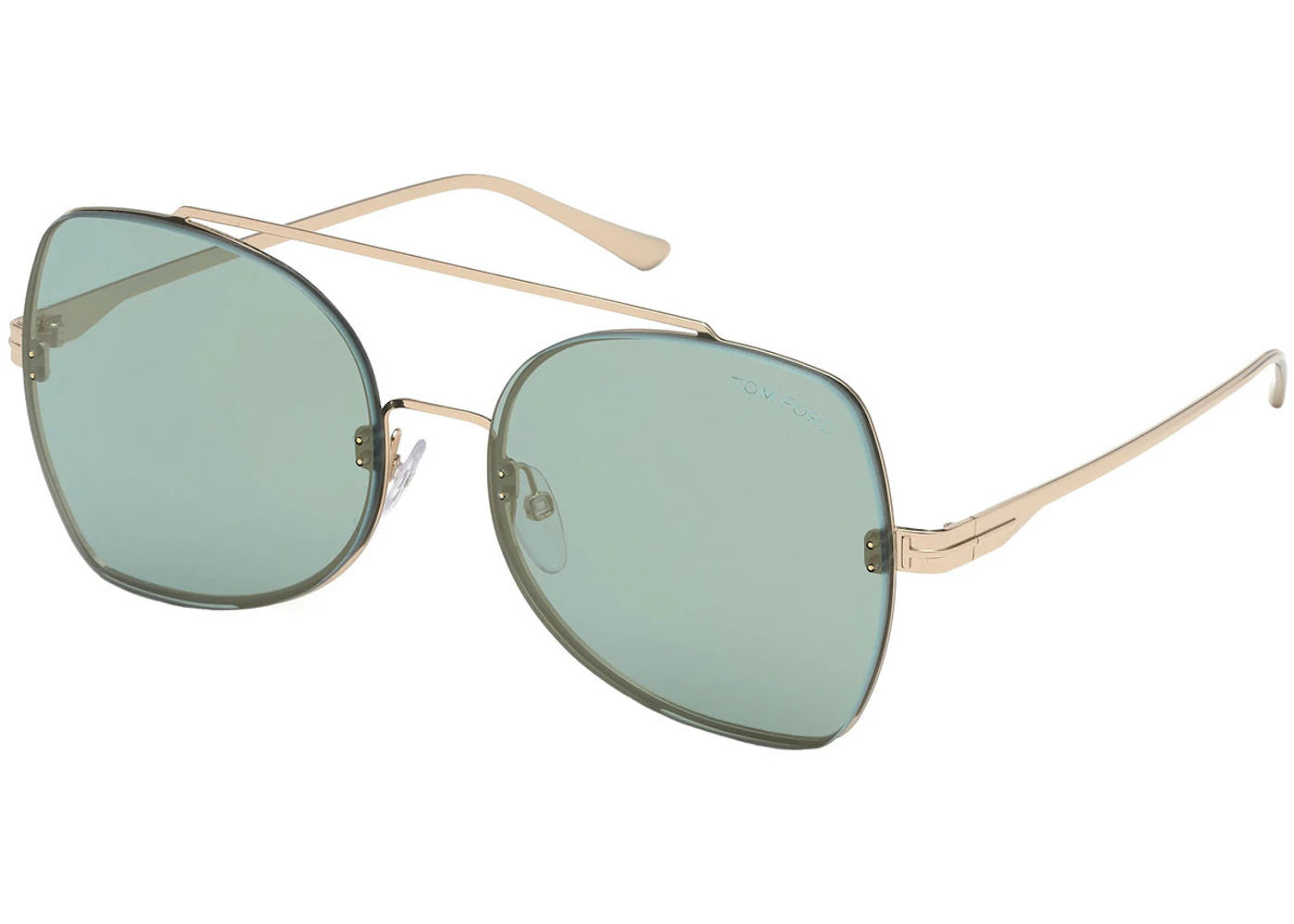 Tom Ford Rectangle Sunglasses Gold (FT0656 28Q)