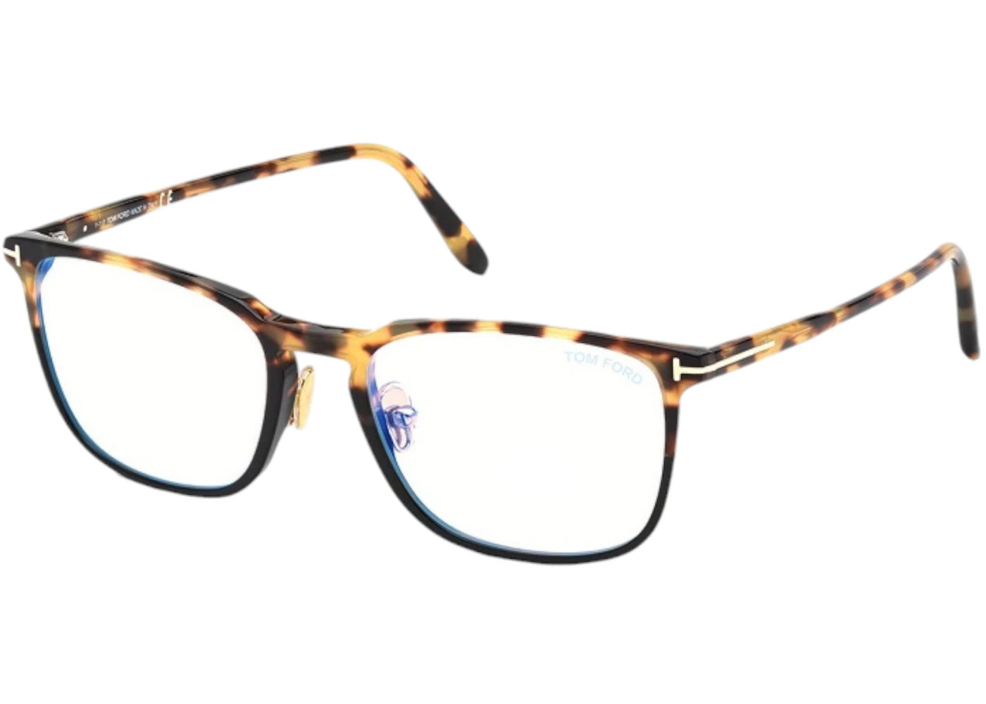 Tom Ford Square Eyeglasses Shiny Havana/Crystal Black (FT5699-B 056)
