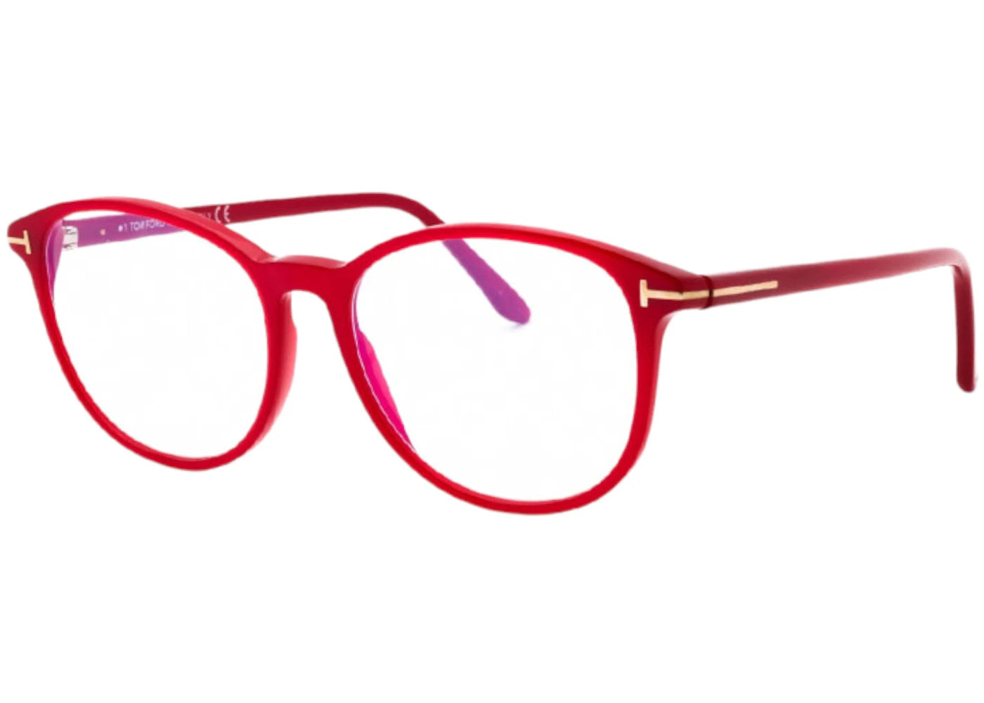 Tom Ford Square Eyeglasses Shiny Light Red (FT5810-B 074)