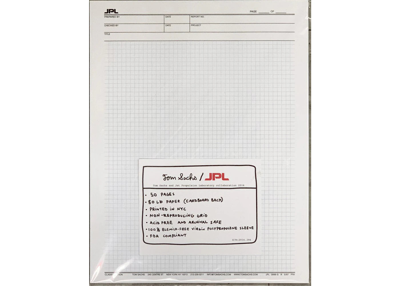 Tom Sachs JPL Notepad