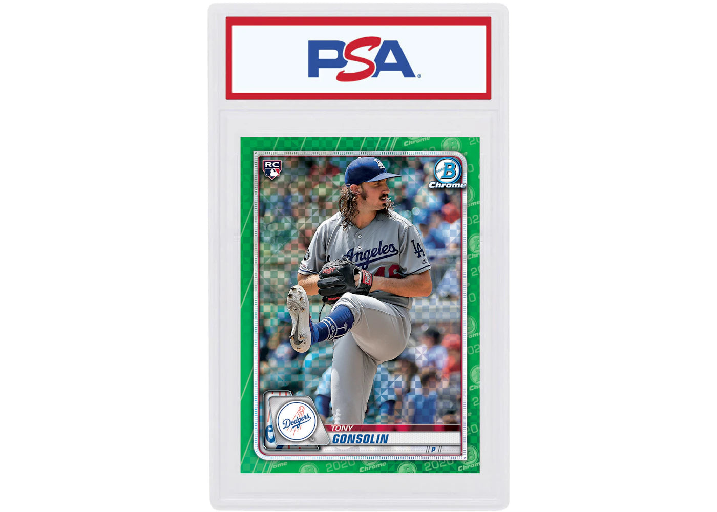 Tony Gonsolin 2020 Bowman Chrome X Rookie Green X-Fractor /31 #74 (PSA or BGS Graded)