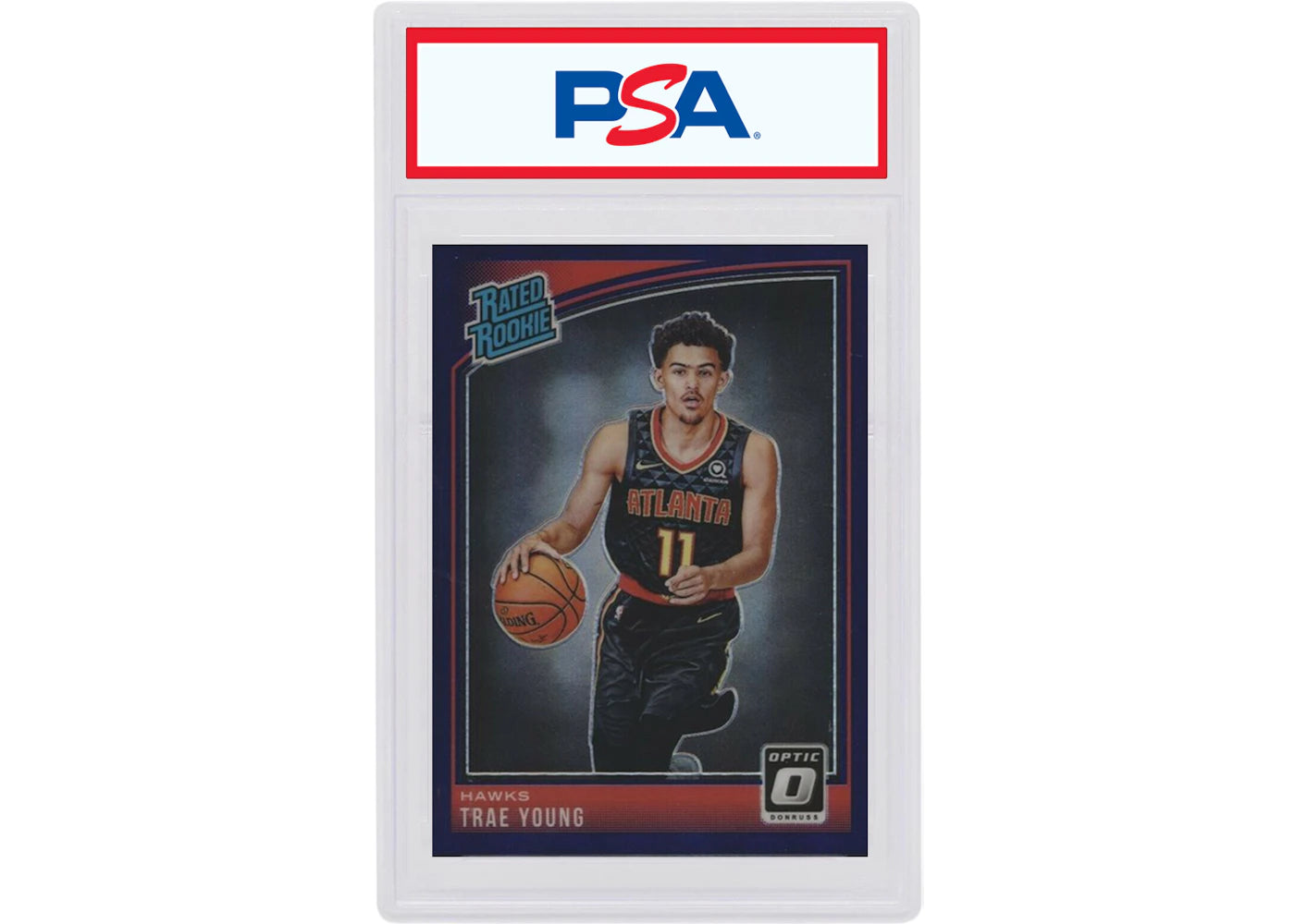 Trae Young 2018 Panini Donruss Optic Purple #198 (PSA or BGS Graded)